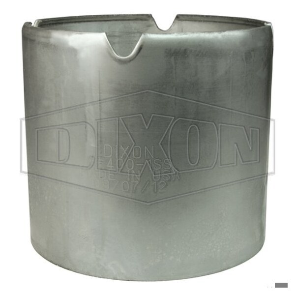 King Crimp Round Ferrule, 4 in Nominal, 4 in L, 0.09 in Thick, 304 SS, Domestic